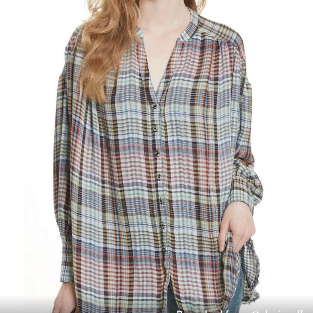 Free People float flannel size CS